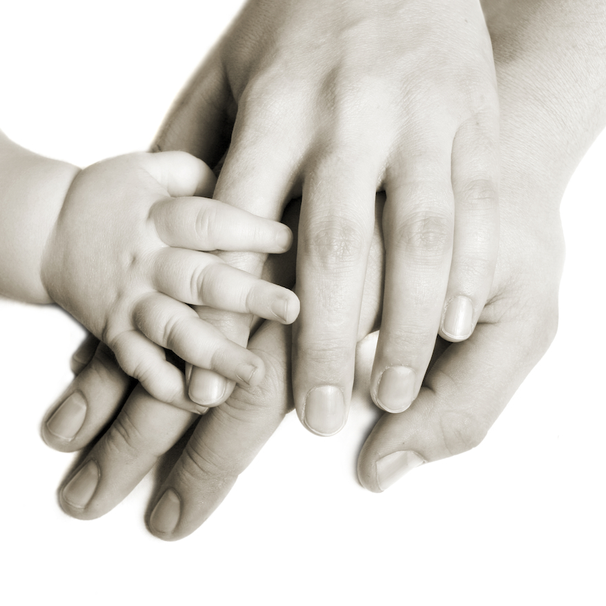 Hands of a family